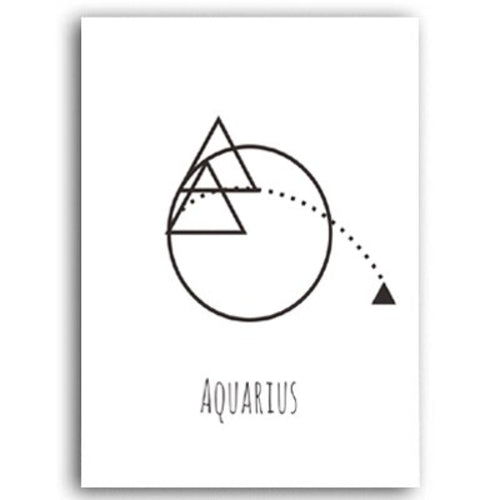 Minimalist Geometric Constellation Abstract Canvas