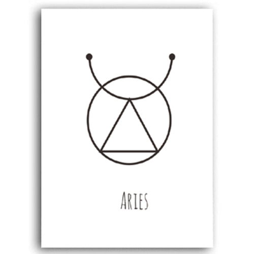 Minimalist Geometric Constellation Abstract Canvas