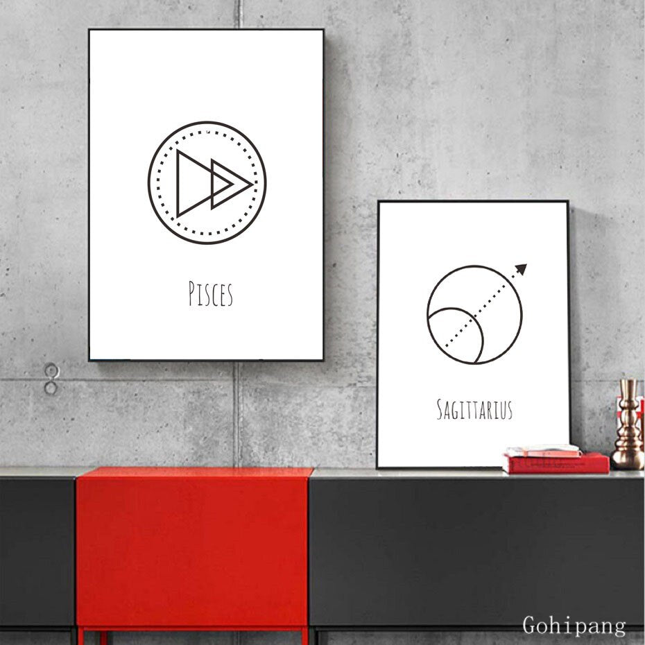 Minimalist Geometric Constellation Abstract Canvas