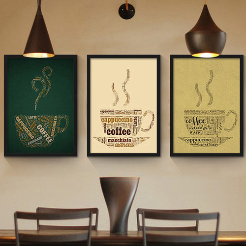 Modern French Coffee Quotes Posters Nordic Kitchen