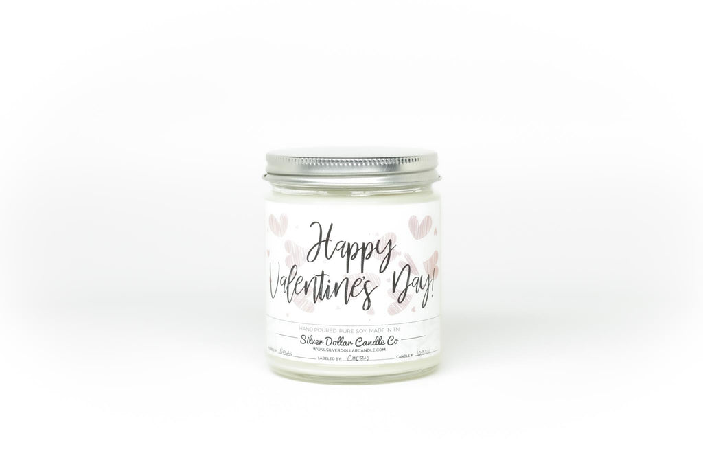 Happy Valentines Day Candle - Happy Valentine's Day Scented Candle -