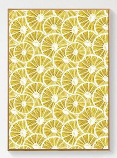 Nordic Art Fruit Lemon Canvas Painting Abstract