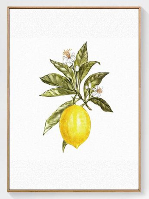 Nordic Art Fruit Lemon Canvas Painting Abstract