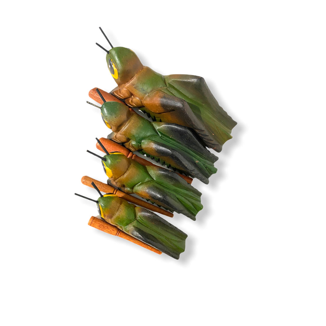 Painted Wooden Musical Cricket Percussion Instrument