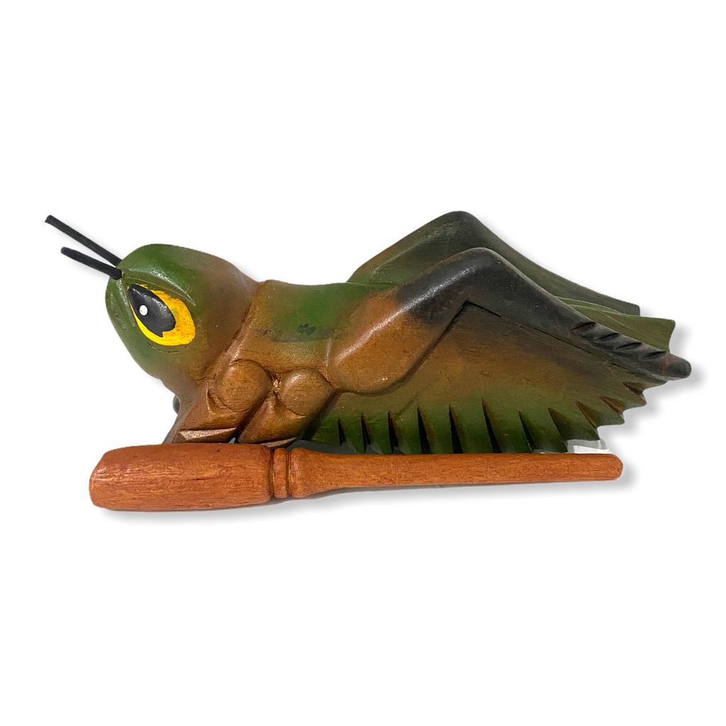 Painted Wooden Musical Cricket Percussion Instrument