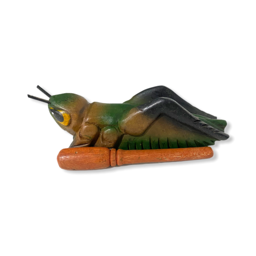 Painted Wooden Musical Cricket Percussion Instrument