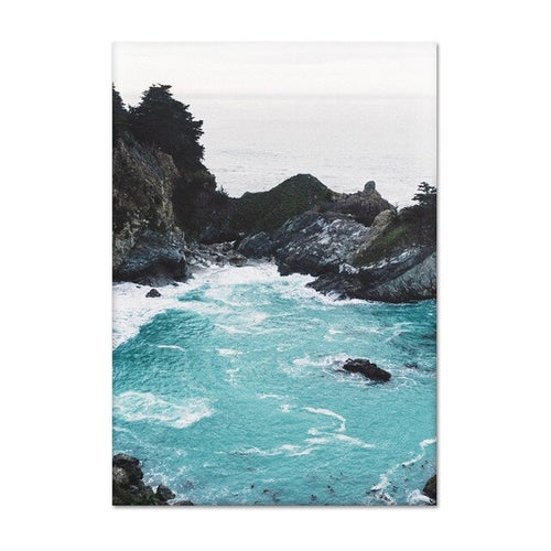 Scandinavian Coastal Landscape Posters Modern