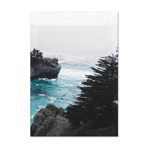 Scandinavian Coastal Landscape Posters Modern
