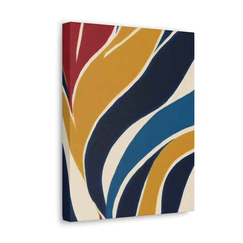 Canvas Wall Art Decor - Abstract Multicolor Swirl Line Pattern 78386