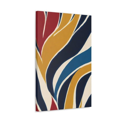 Canvas Wall Art Decor - Abstract Multicolor Swirl Line Pattern 78386