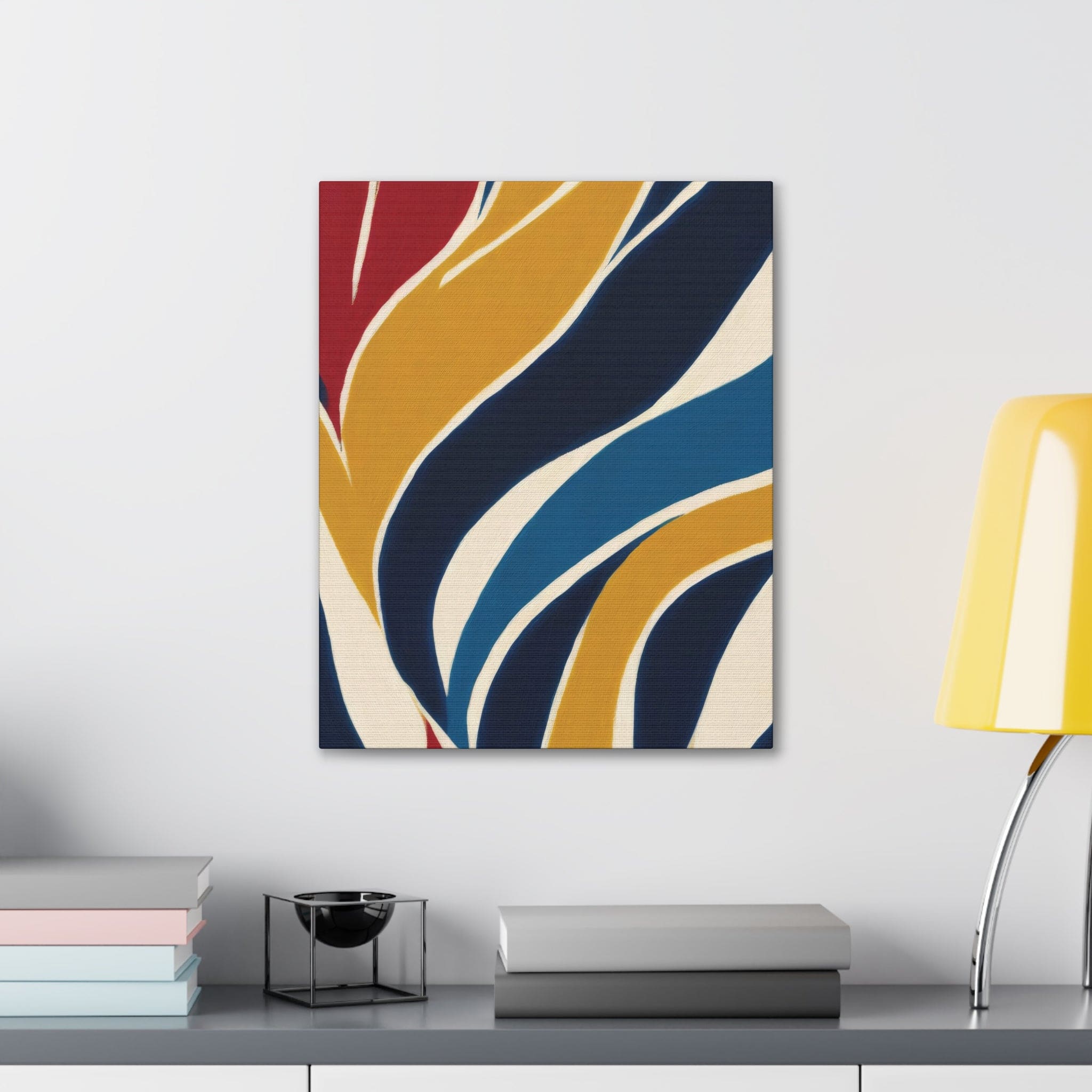 Canvas Wall Art Decor - Abstract Multicolor Swirl Line Pattern 78386