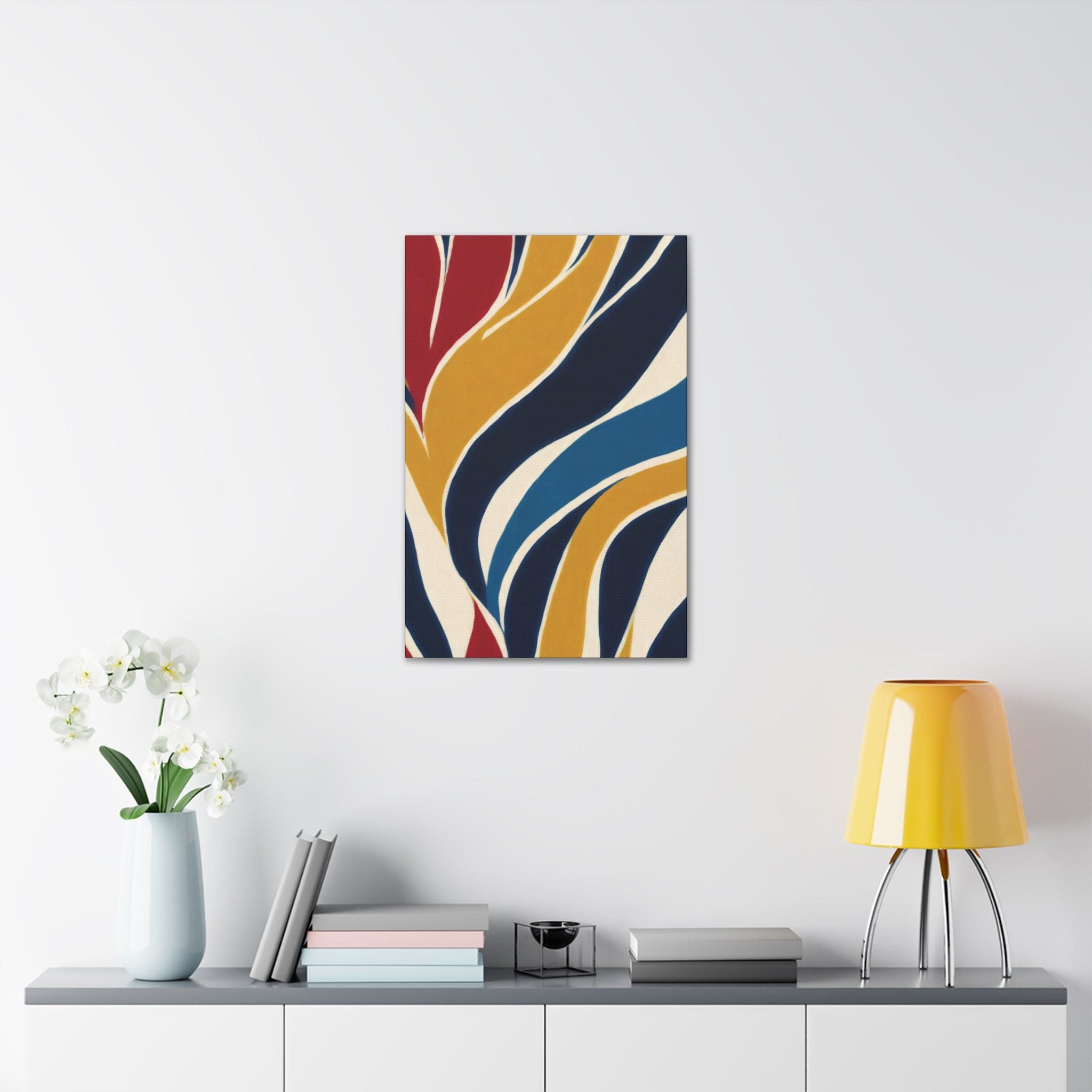 Canvas Wall Art Decor - Abstract Multicolor Swirl Line Pattern 78386