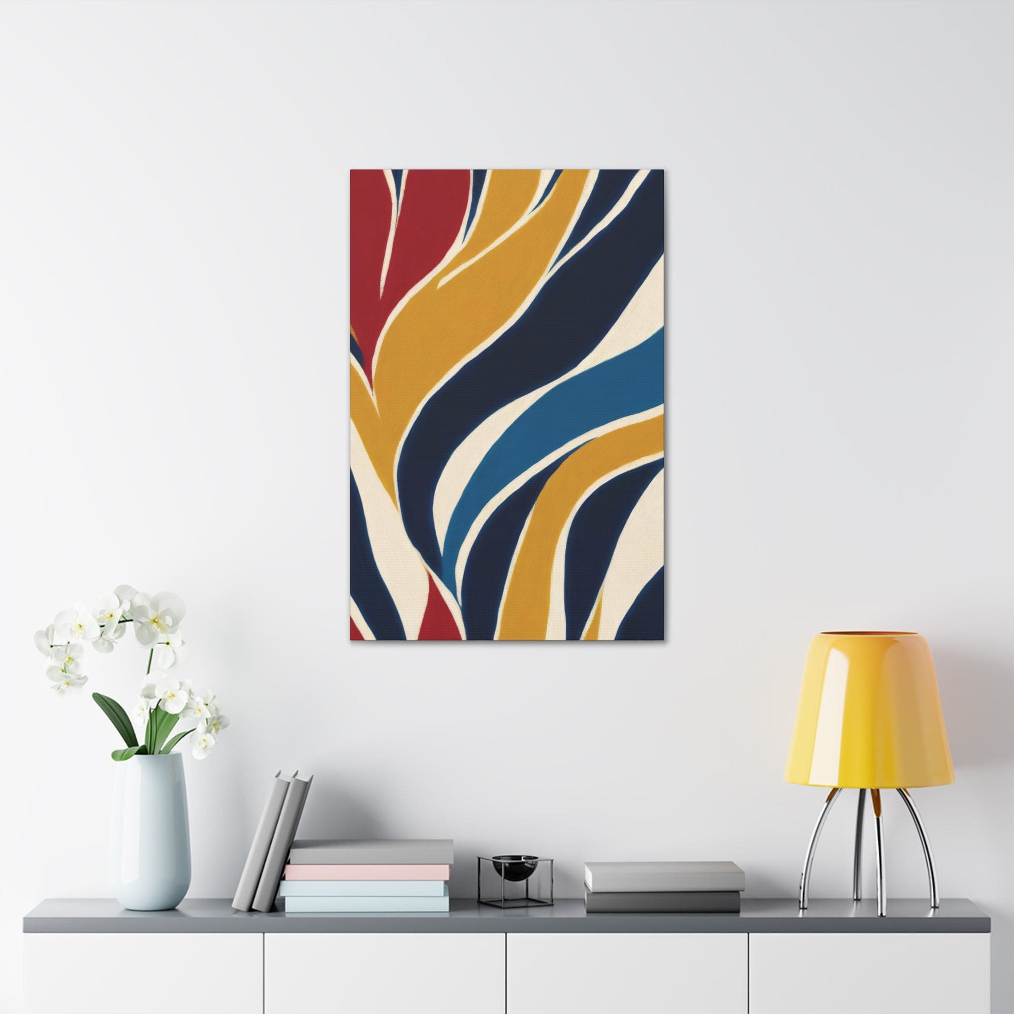 Canvas Wall Art Decor - Abstract Multicolor Swirl Line Pattern 78386
