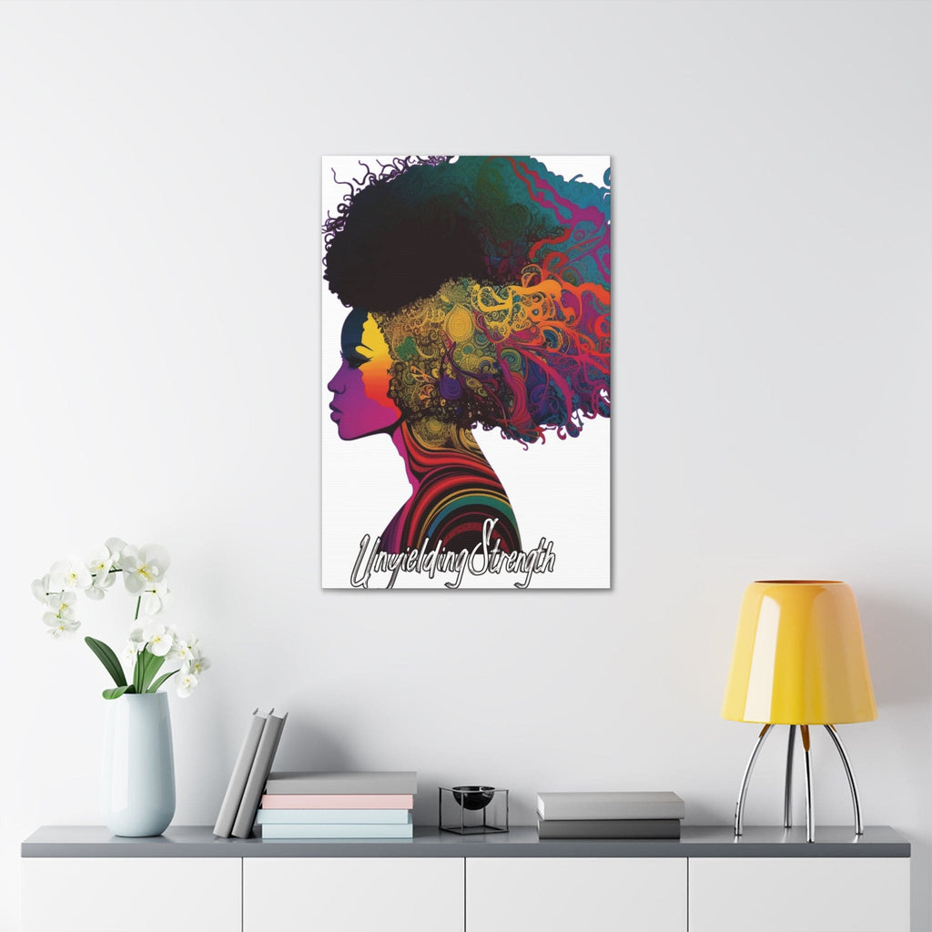 Canvas Wall Art Decor - Female Warrior Clipart Bold Essence