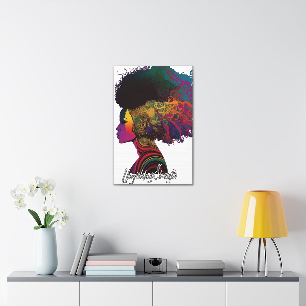 Canvas Wall Art Decor - Female Warrior Clipart Bold Essence