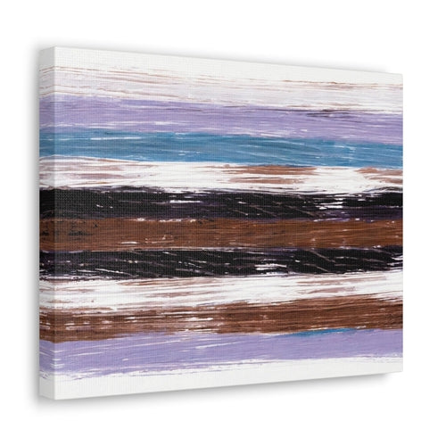 Canvas Wall Art Decor - Lavender Black Brown Rustic Pattern