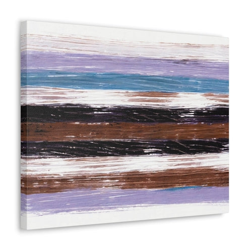 Canvas Wall Art Decor - Lavender Black Brown Rustic Pattern