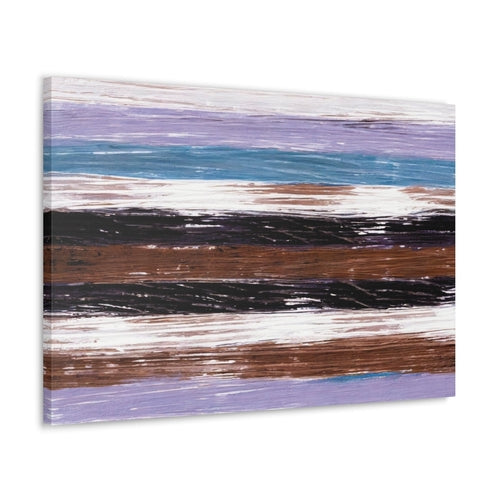 Canvas Wall Art Decor - Lavender Black Brown Rustic Pattern