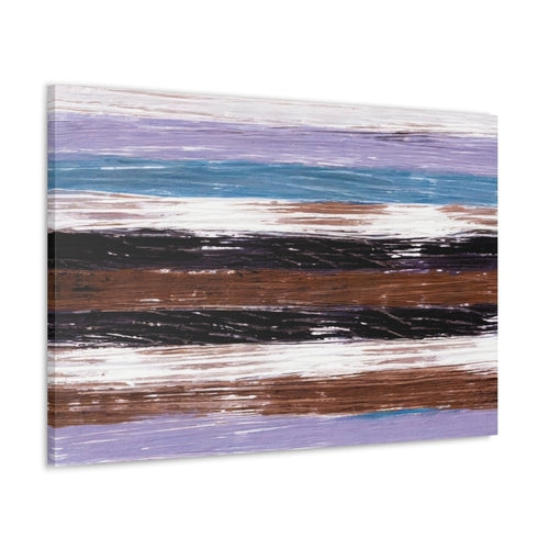 Canvas Wall Art Decor - Lavender Black Brown Rustic Pattern