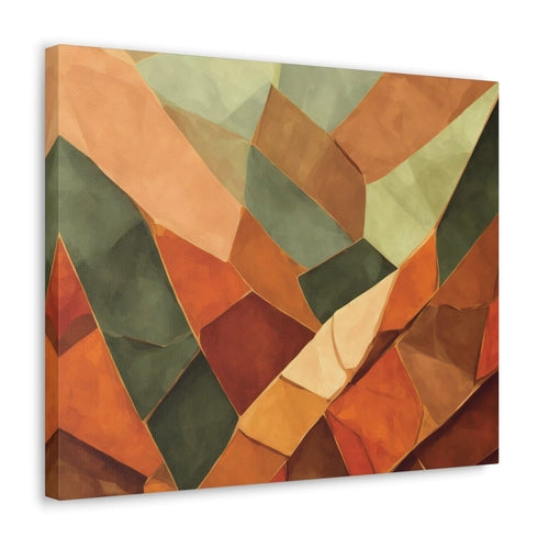 Canvas Wall Art Decor - Rustic Red Abstract Pattern