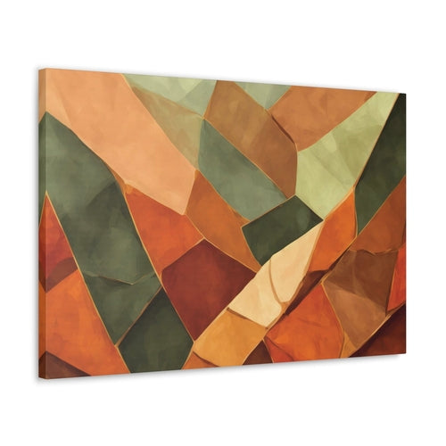 Canvas Wall Art Decor - Rustic Red Abstract Pattern