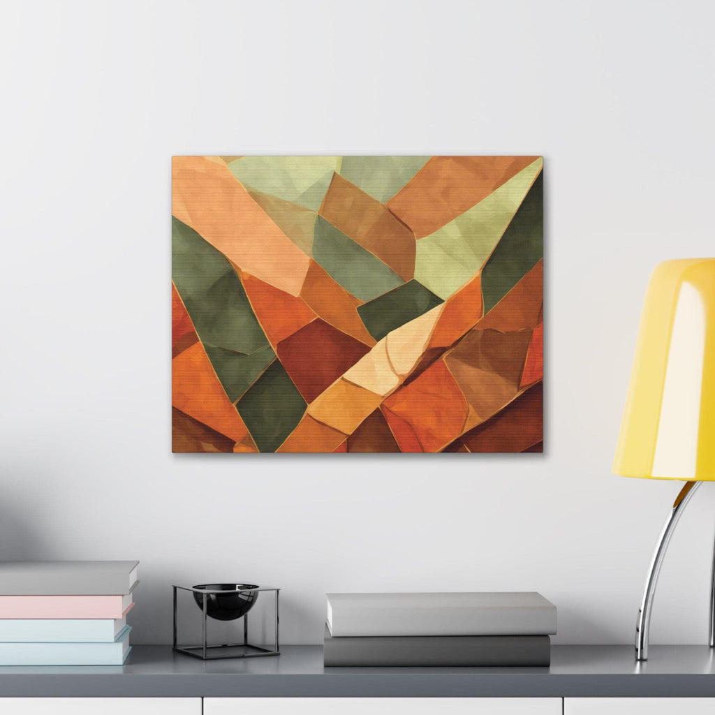 Canvas Wall Art Decor - Rustic Red Abstract Pattern