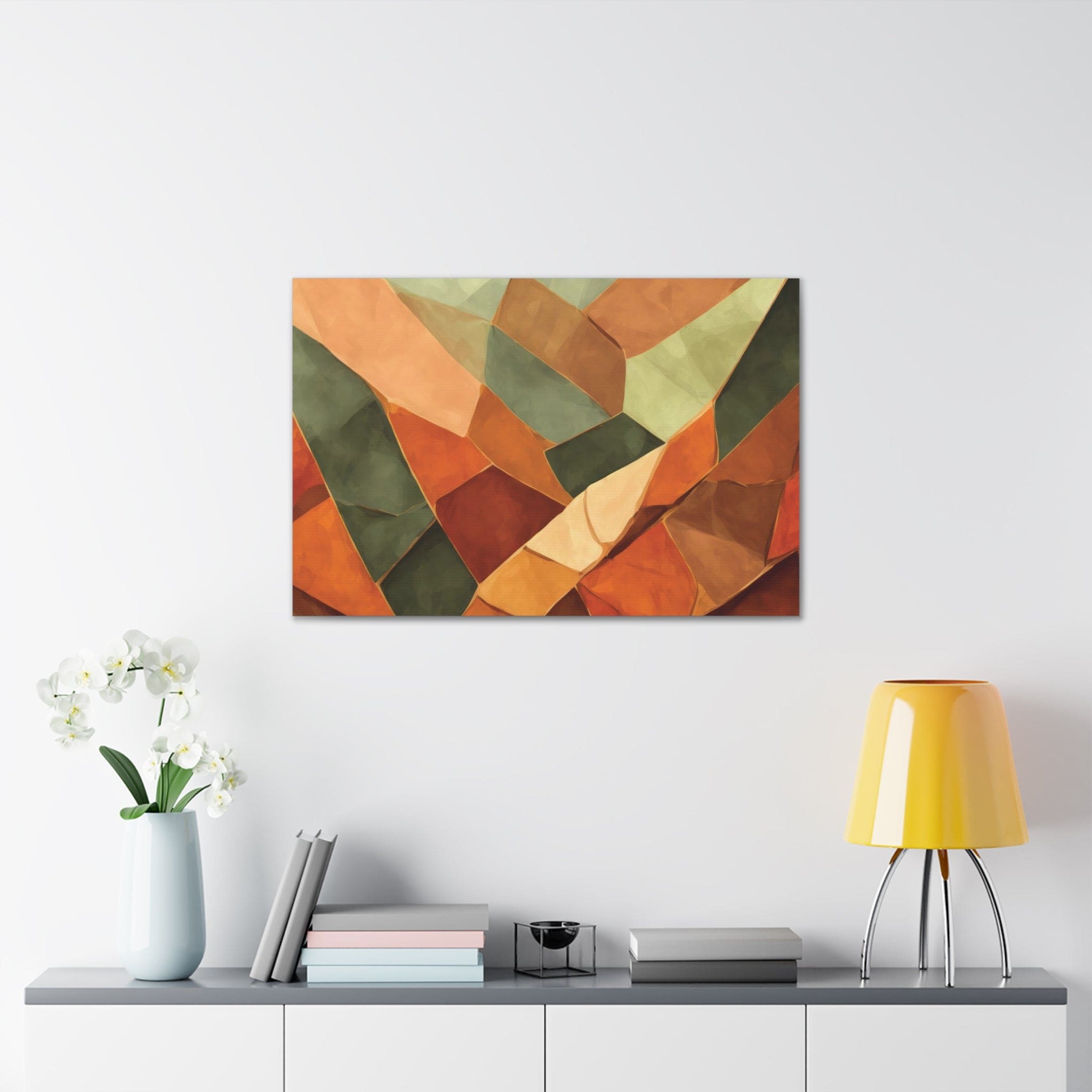 Canvas Wall Art Decor - Rustic Red Abstract Pattern