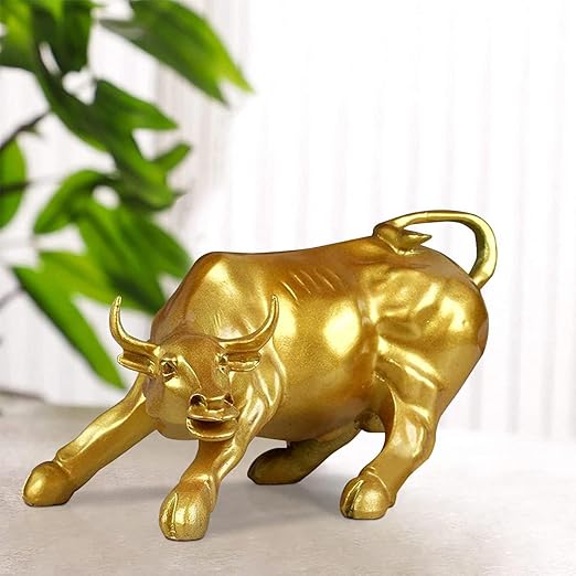 Home Geometric Bull Resin Sculpture Statue Home Decor for Gift Items