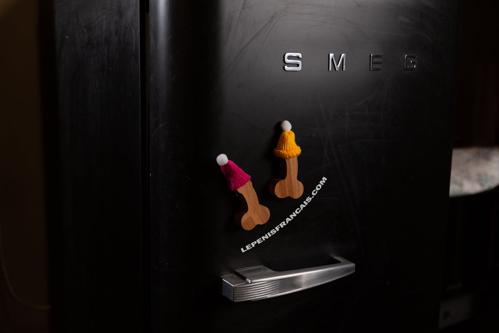 Fridge Penis Magnets x2 - Funny Wooden Fridge Magnets