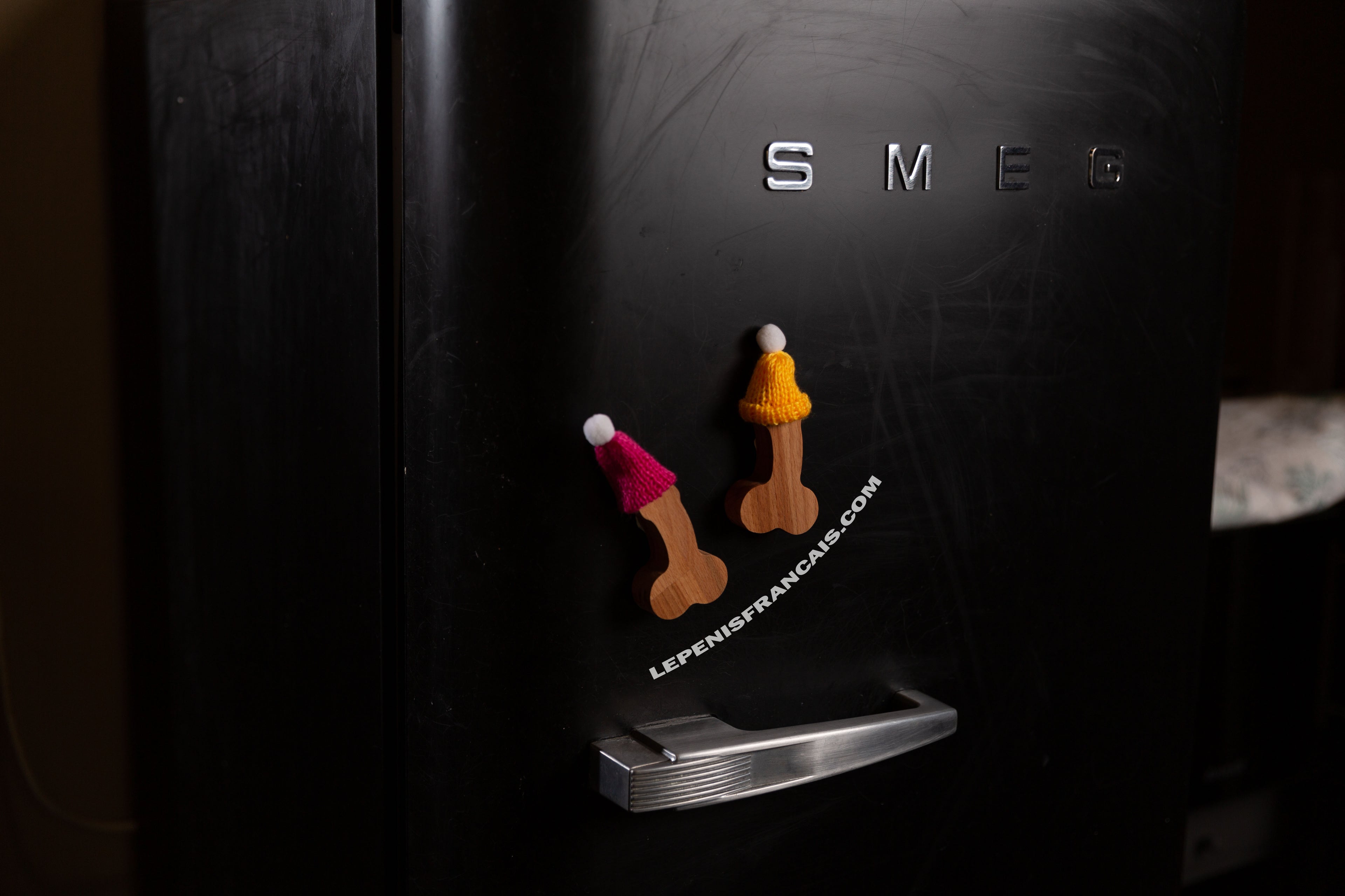 Fridge Penis Magnets x2 - Funny Wooden Fridge Magnets