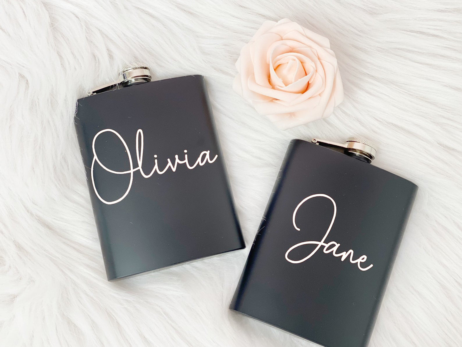 Bridesmaid flasks- personalized flask- bachelorette party gift ideas