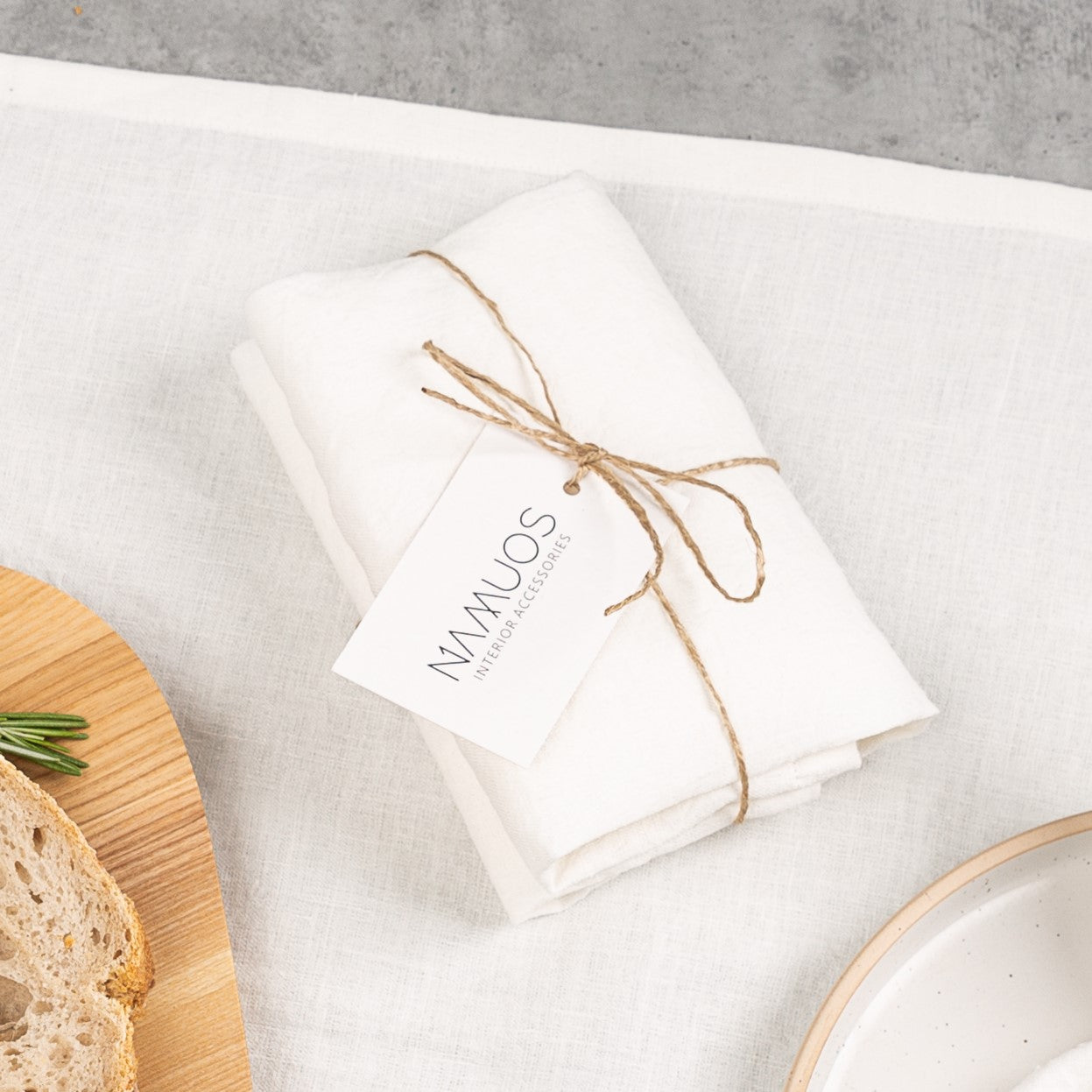 Linen table runner | off white