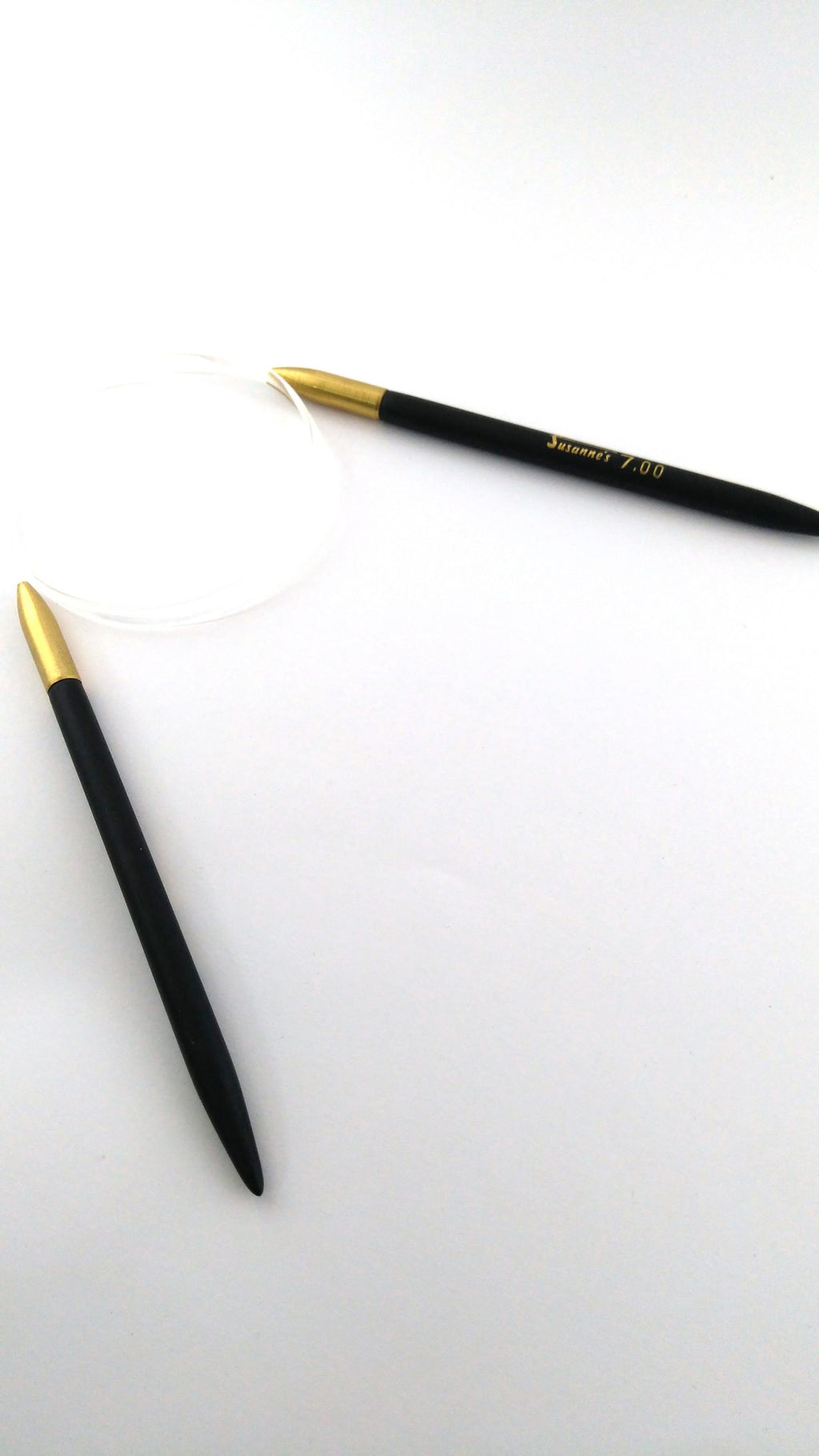 Ebony Fixed Circular Knitting Needle 8 mm  80 cm