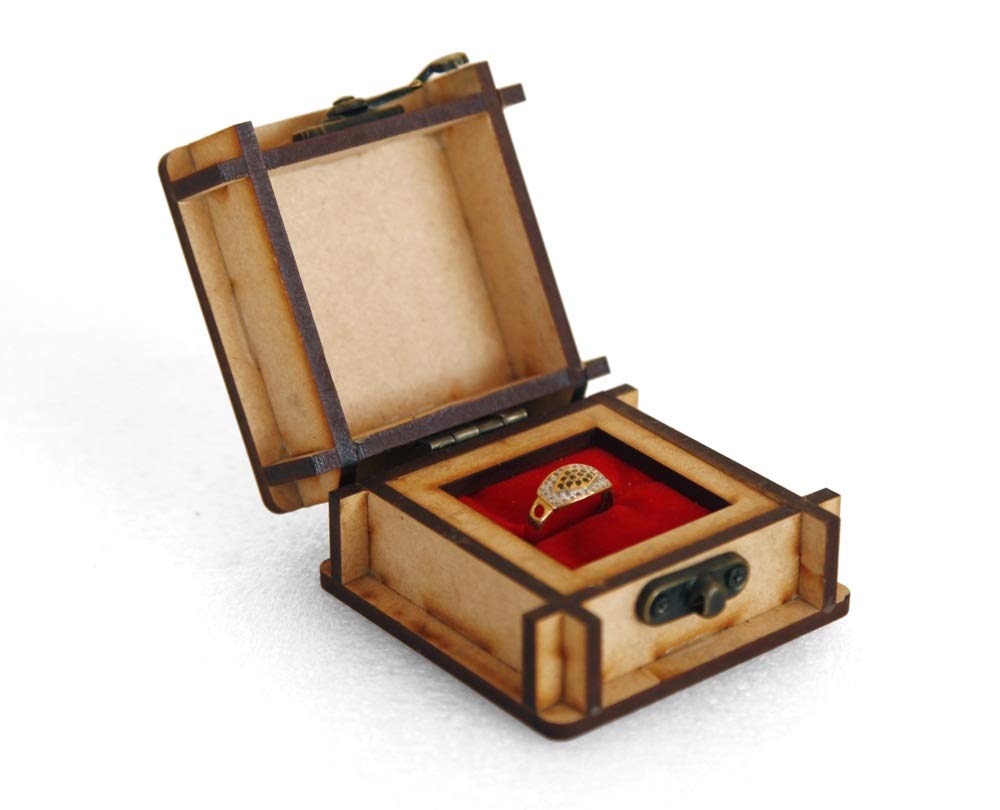 Wooden Jewellery Box for Women and Men, Ring Organizer Box