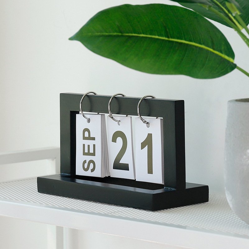 Desktop Wooden Flip Calendar