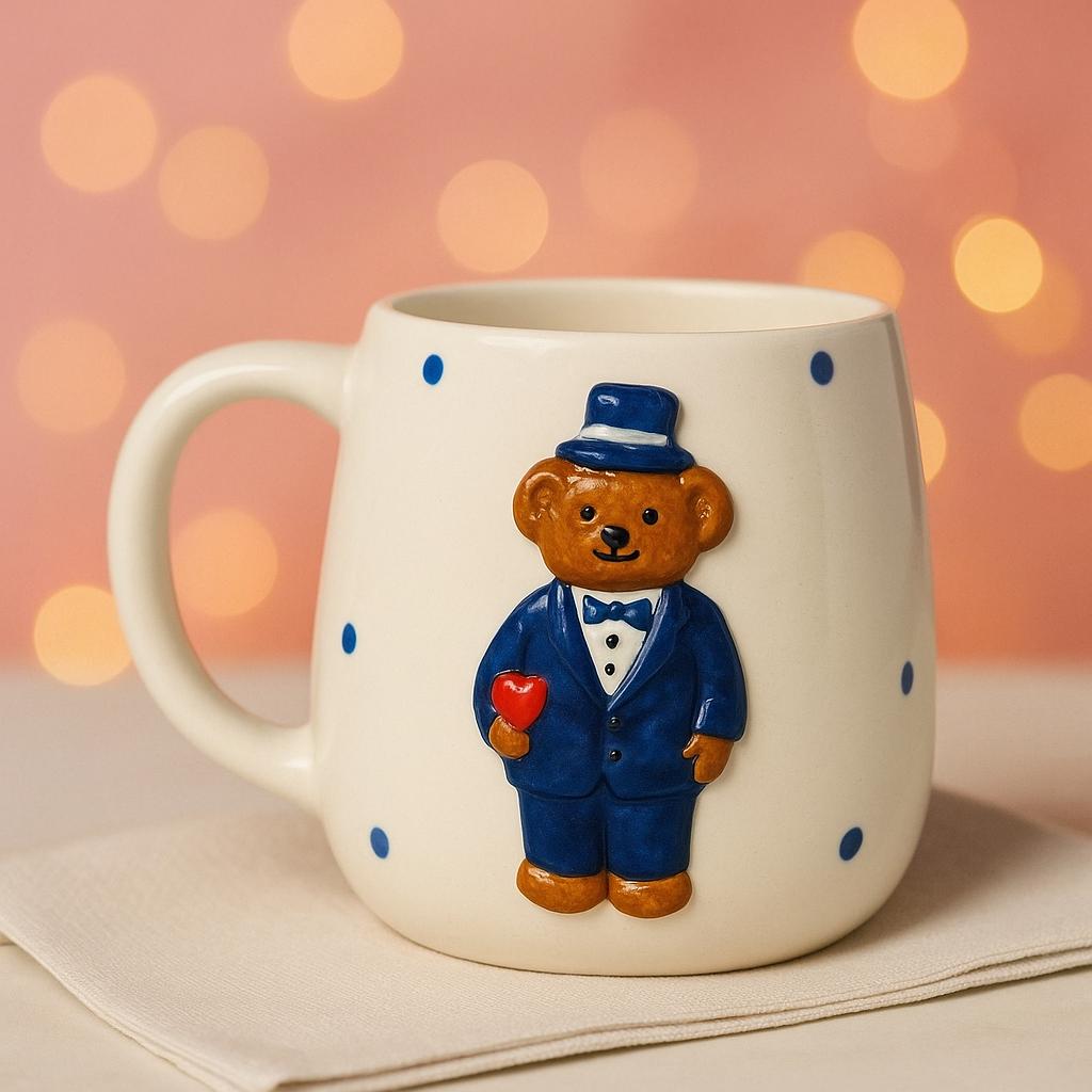 Handmade Embossed Groom Mug for Special Wedding Moments