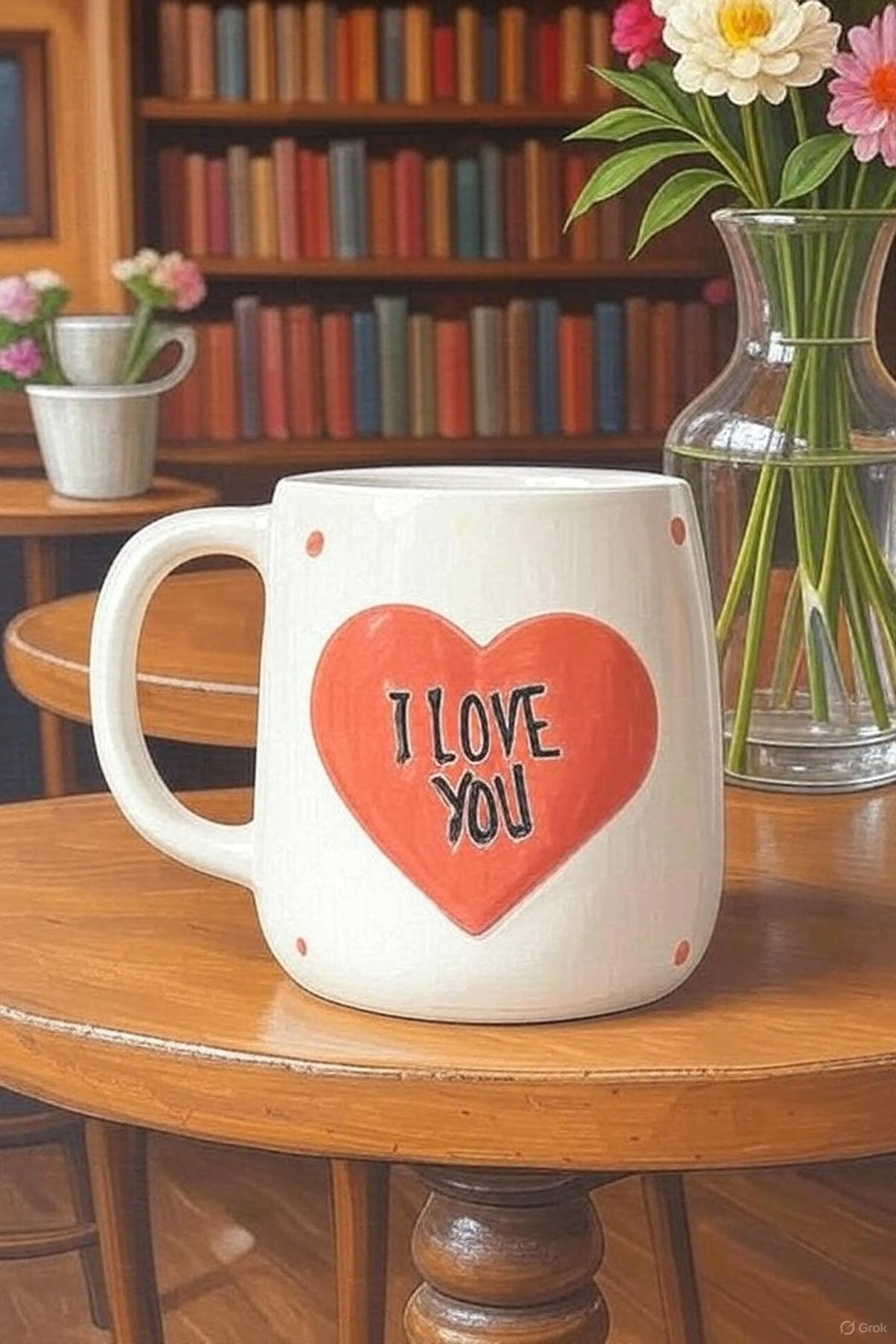 Handmade 3D I Love You Ceramic Mug 400ml Capacity for Valentine’s Day