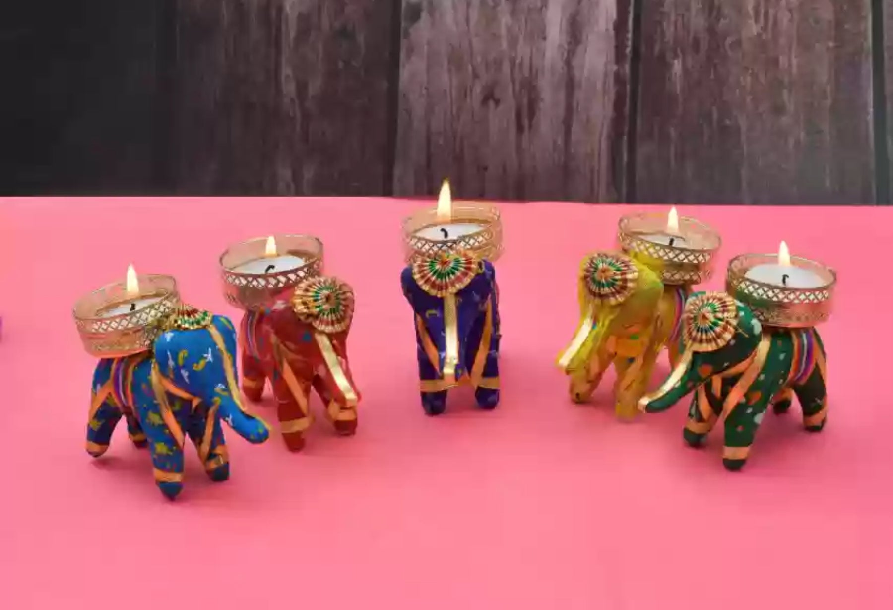 Elephant tealight set of 5 pcs