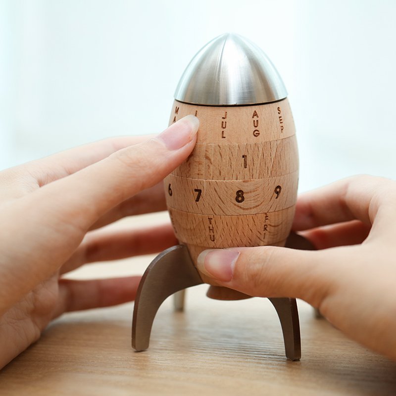 Wooden Rocket Calendar