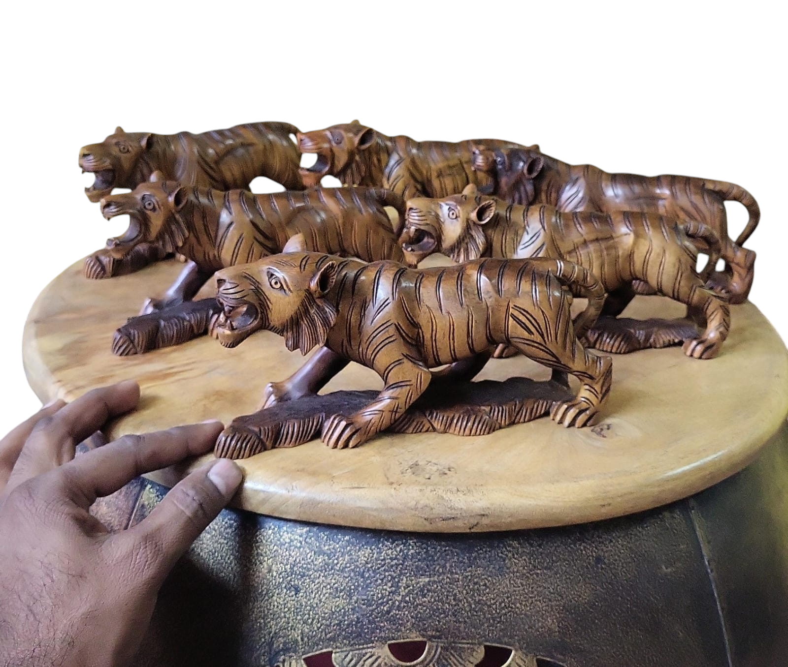 Wooden handicraft tiger