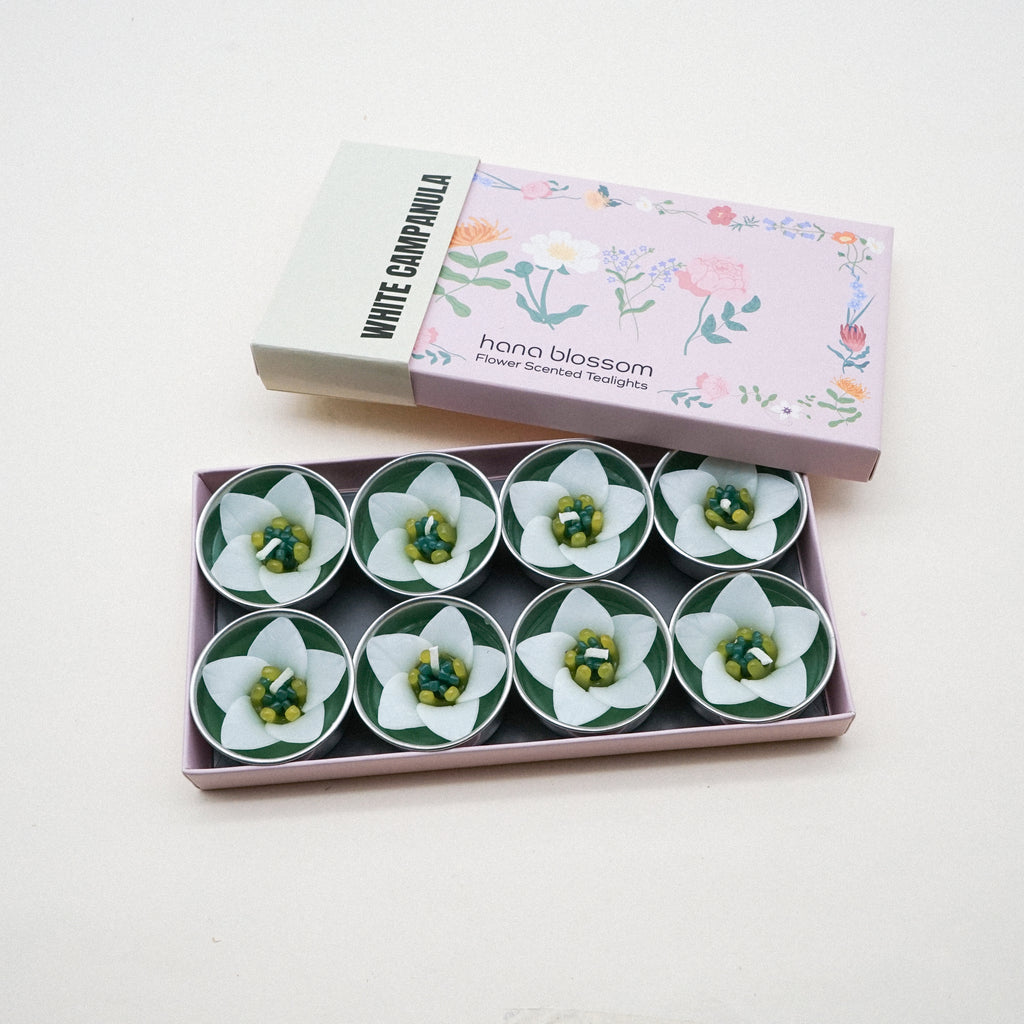 White Campanula Scented Tealights