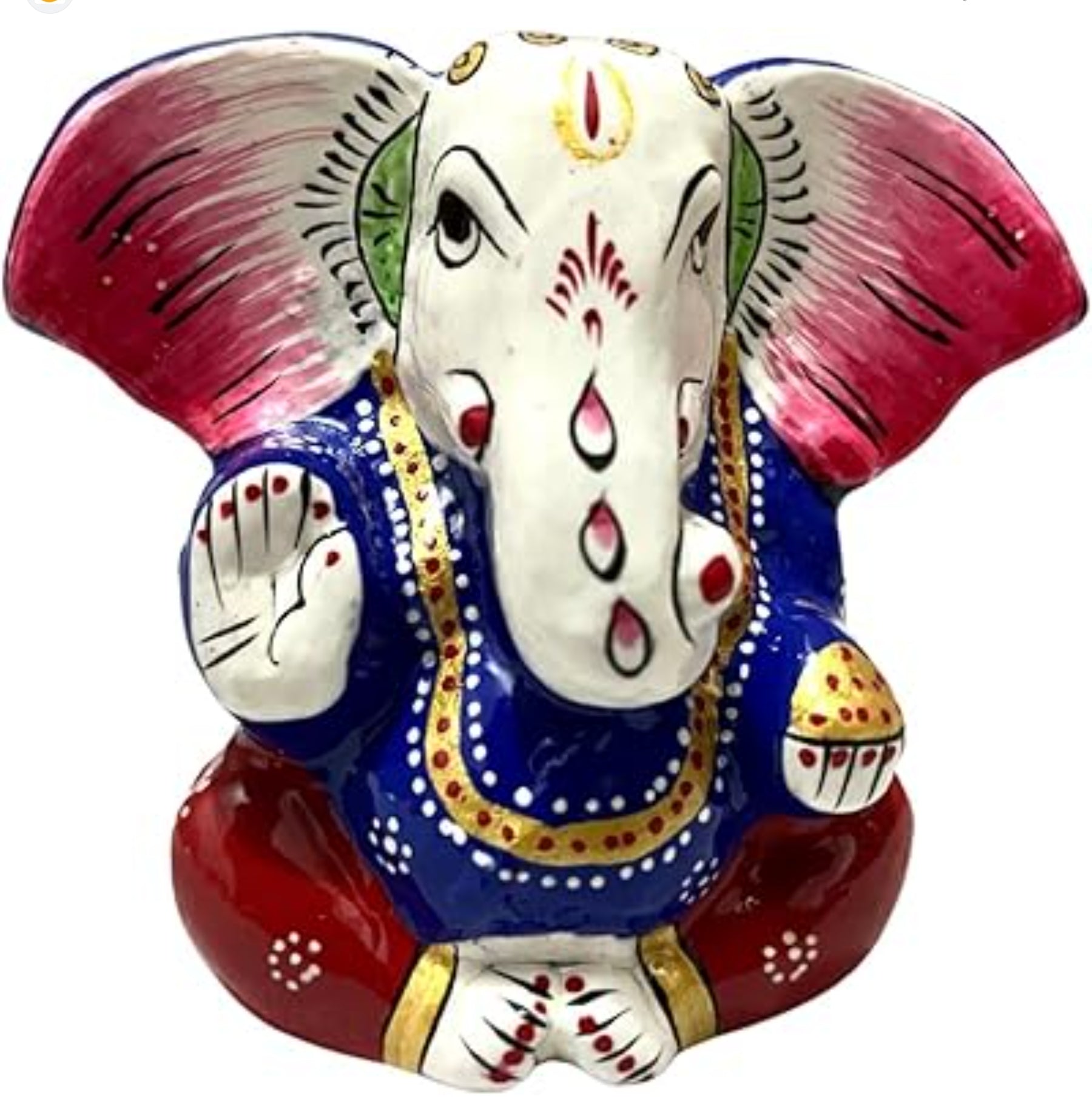 Metal ganesh meenakari painting