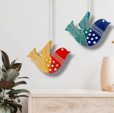 Handmade wooden Bird wall hanging for home and garden decation