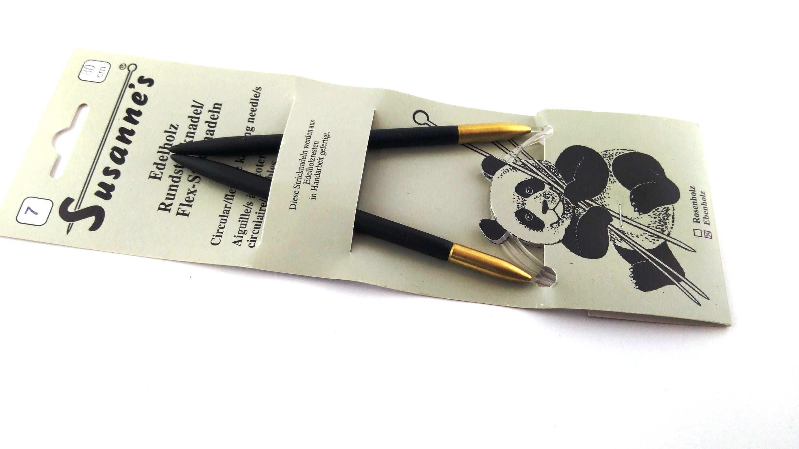 Ebony Fixed Circular Knitting Needle 8 mm  80 cm