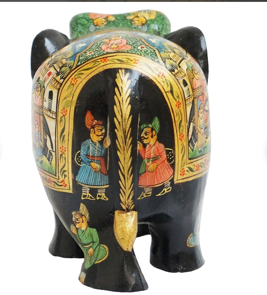 Wooden handicraft mugal elephant 5 inches