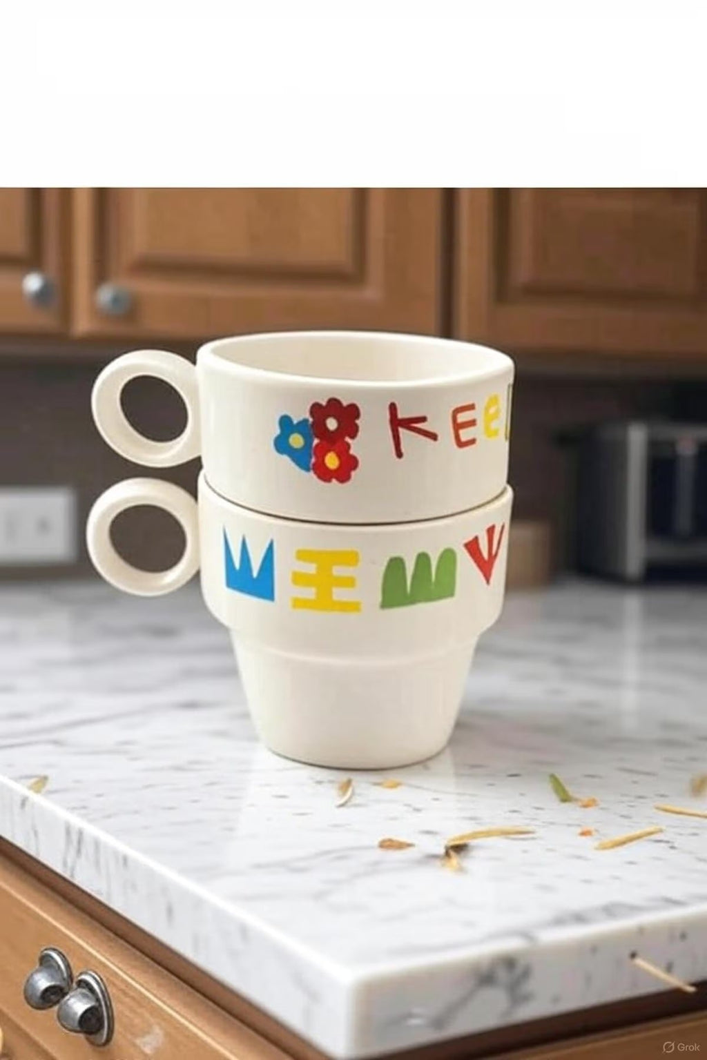 Handmade Ceramic Espresso Cups Set for Turkish Coffee and Small Lattes