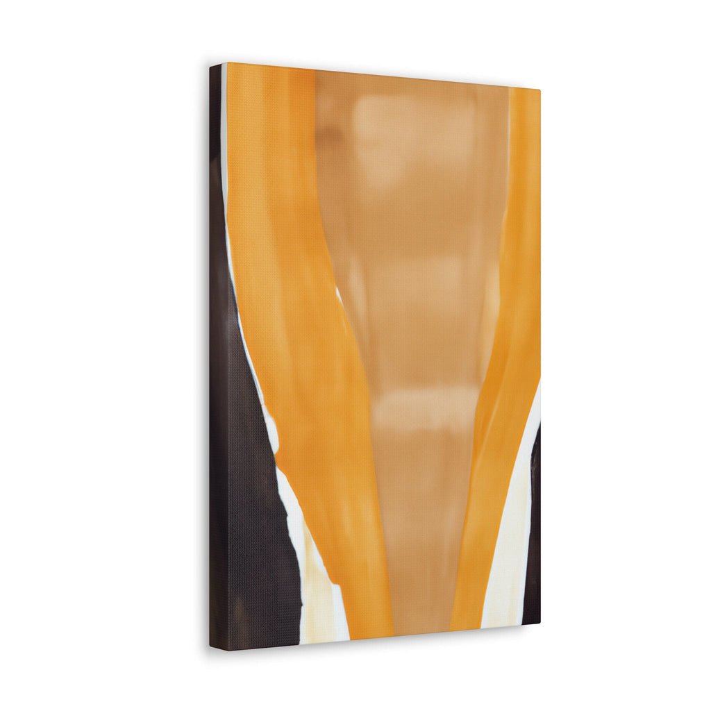 Decorative Canvas Print - Vertical - Golden Yellow Brown Abstract