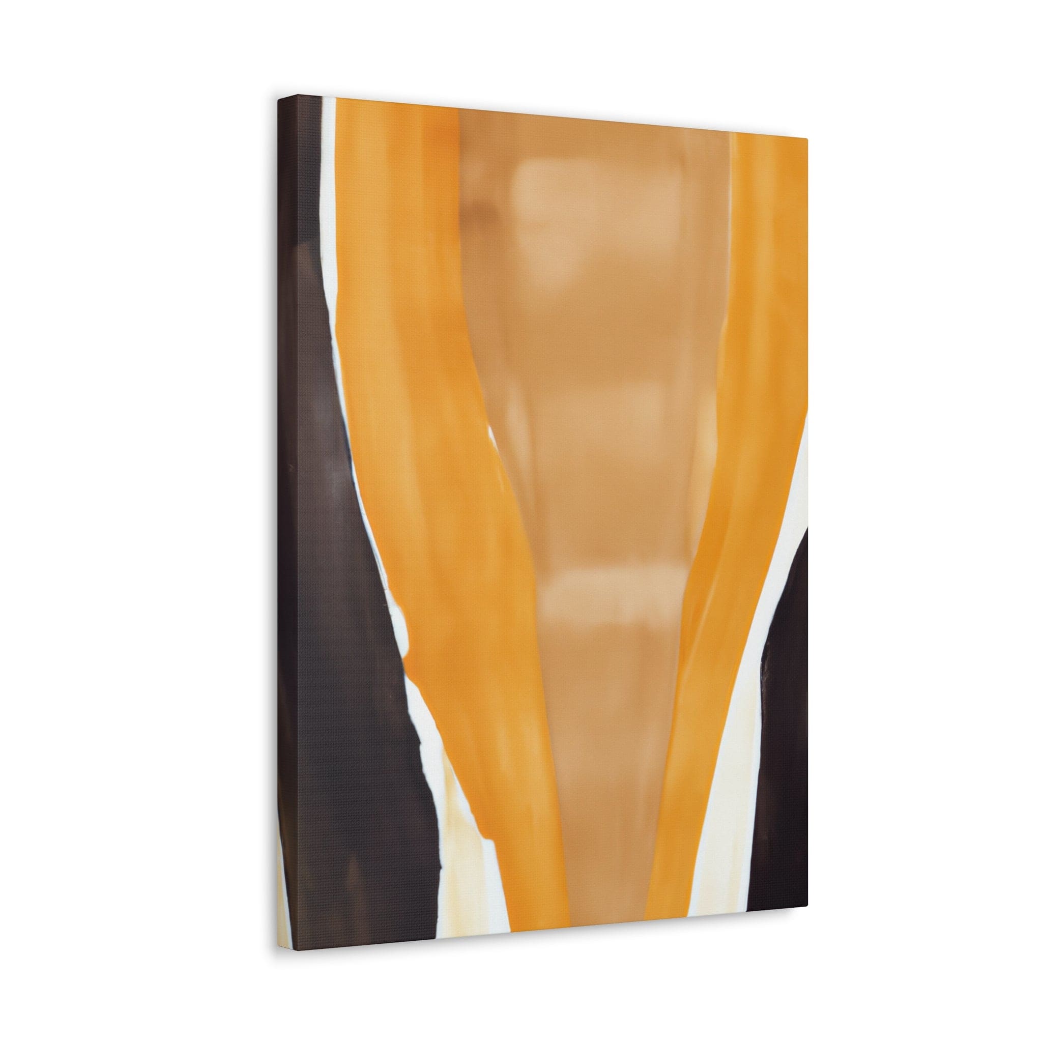 Decorative Canvas Print - Vertical - Golden Yellow Brown Abstract