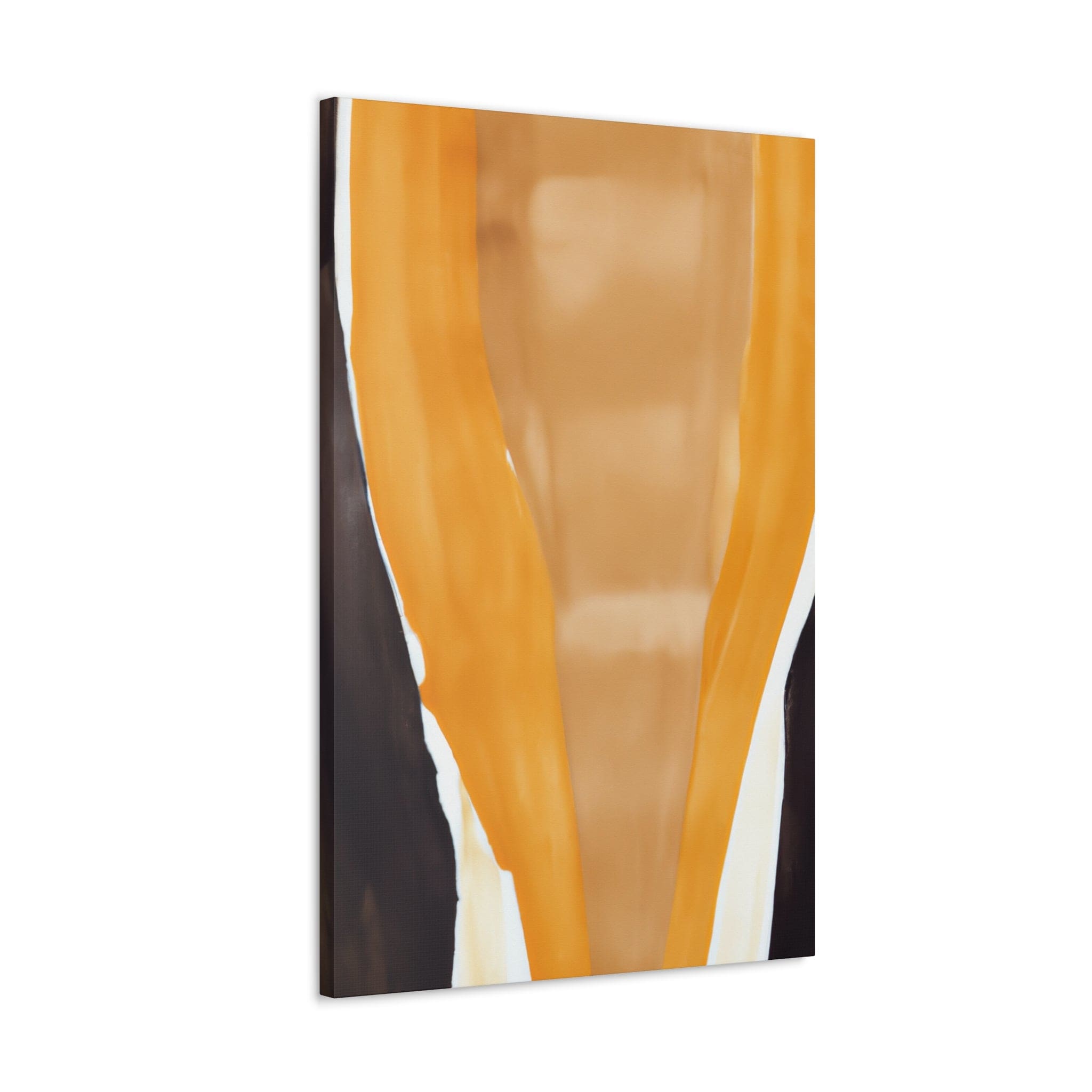 Decorative Canvas Print - Vertical - Golden Yellow Brown Abstract