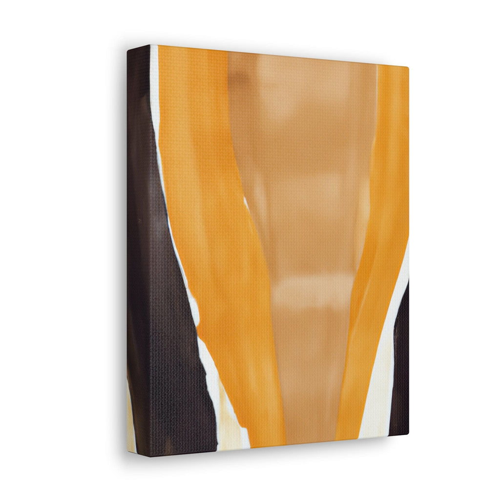Decorative Canvas Print - Vertical - Golden Yellow Brown Abstract